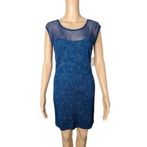 Free People Blue Dragonfly Mesh Dress M